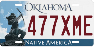 OK license plate 477XME