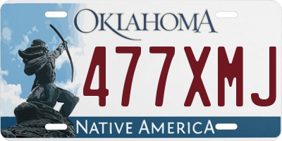 OK license plate 477XMJ