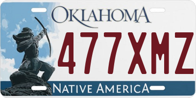 OK license plate 477XMZ