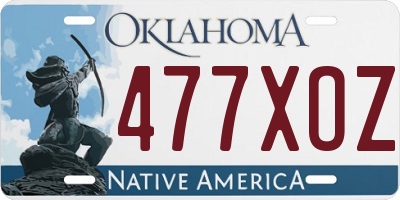 OK license plate 477XOZ