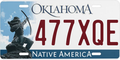 OK license plate 477XQE