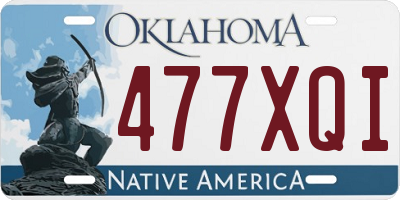 OK license plate 477XQI