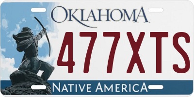 OK license plate 477XTS
