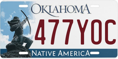 OK license plate 477YOC