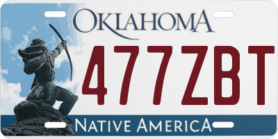 OK license plate 477ZBT