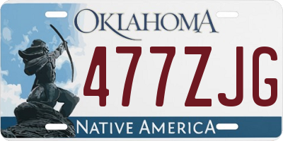 OK license plate 477ZJG