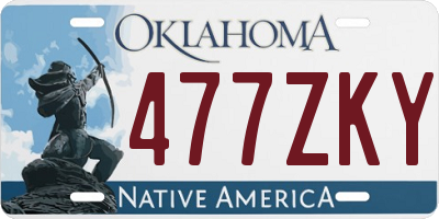 OK license plate 477ZKY