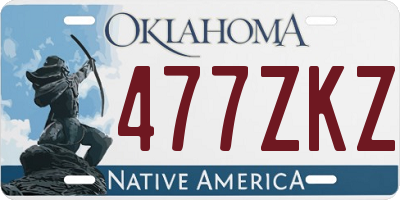 OK license plate 477ZKZ
