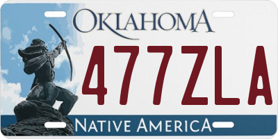 OK license plate 477ZLA
