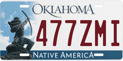 OK license plate 477ZMI