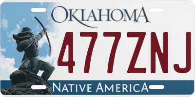 OK license plate 477ZNJ