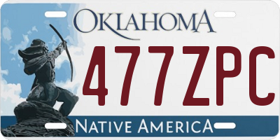 OK license plate 477ZPC