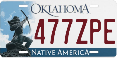 OK license plate 477ZPE