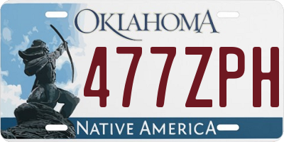 OK license plate 477ZPH