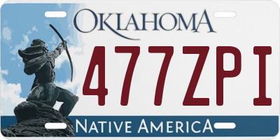 OK license plate 477ZPI