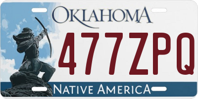 OK license plate 477ZPQ