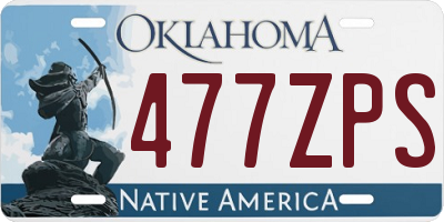 OK license plate 477ZPS
