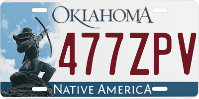 OK license plate 477ZPV