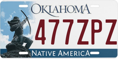 OK license plate 477ZPZ