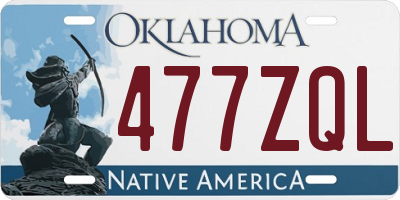 OK license plate 477ZQL