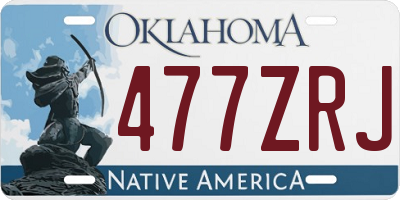 OK license plate 477ZRJ