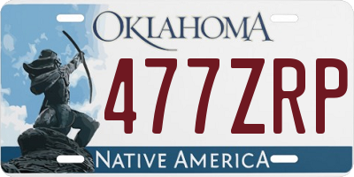 OK license plate 477ZRP