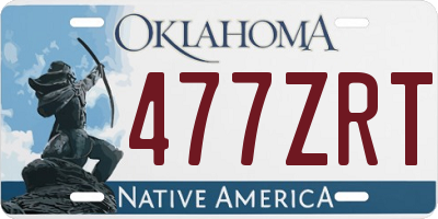 OK license plate 477ZRT