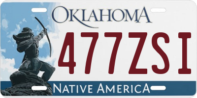 OK license plate 477ZSI