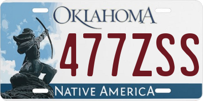 OK license plate 477ZSS