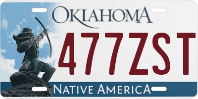 OK license plate 477ZST