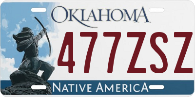 OK license plate 477ZSZ