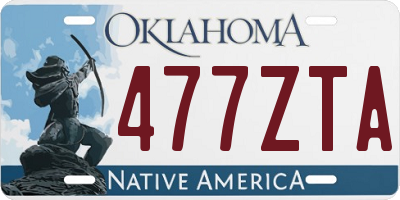 OK license plate 477ZTA