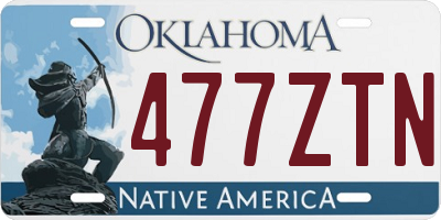 OK license plate 477ZTN