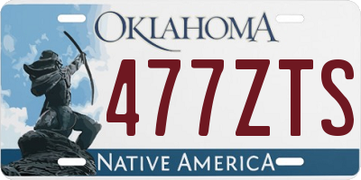 OK license plate 477ZTS