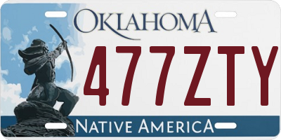 OK license plate 477ZTY