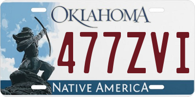 OK license plate 477ZVI