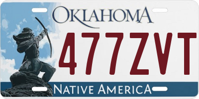 OK license plate 477ZVT