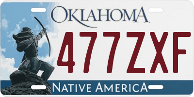 OK license plate 477ZXF