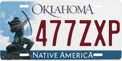 OK license plate 477ZXP