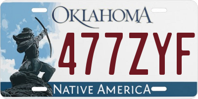 OK license plate 477ZYF