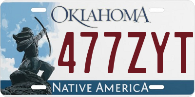 OK license plate 477ZYT