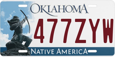 OK license plate 477ZYW