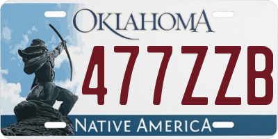 OK license plate 477ZZB