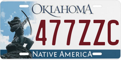 OK license plate 477ZZC