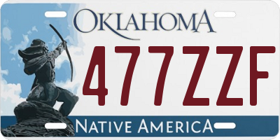 OK license plate 477ZZF