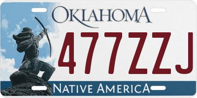 OK license plate 477ZZJ