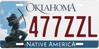 OK license plate 477ZZL