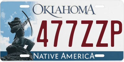 OK license plate 477ZZP