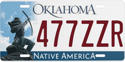 OK license plate 477ZZR