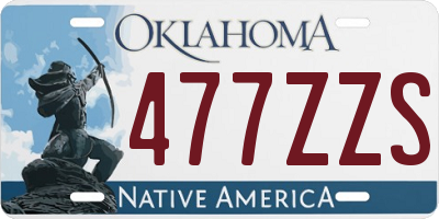 OK license plate 477ZZS